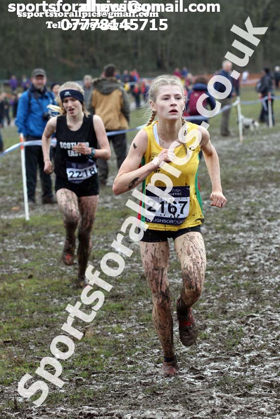 Womens under-17s 2018 British Inter Counties Cross Country Champs., Prestwold Hall, Loughborough. Photo: David T. Hewitson/Sports for All Pics